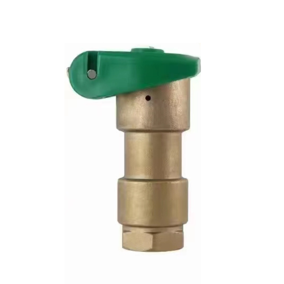 Valvula de conexion rapida en bronce-laton de 1 pulg.