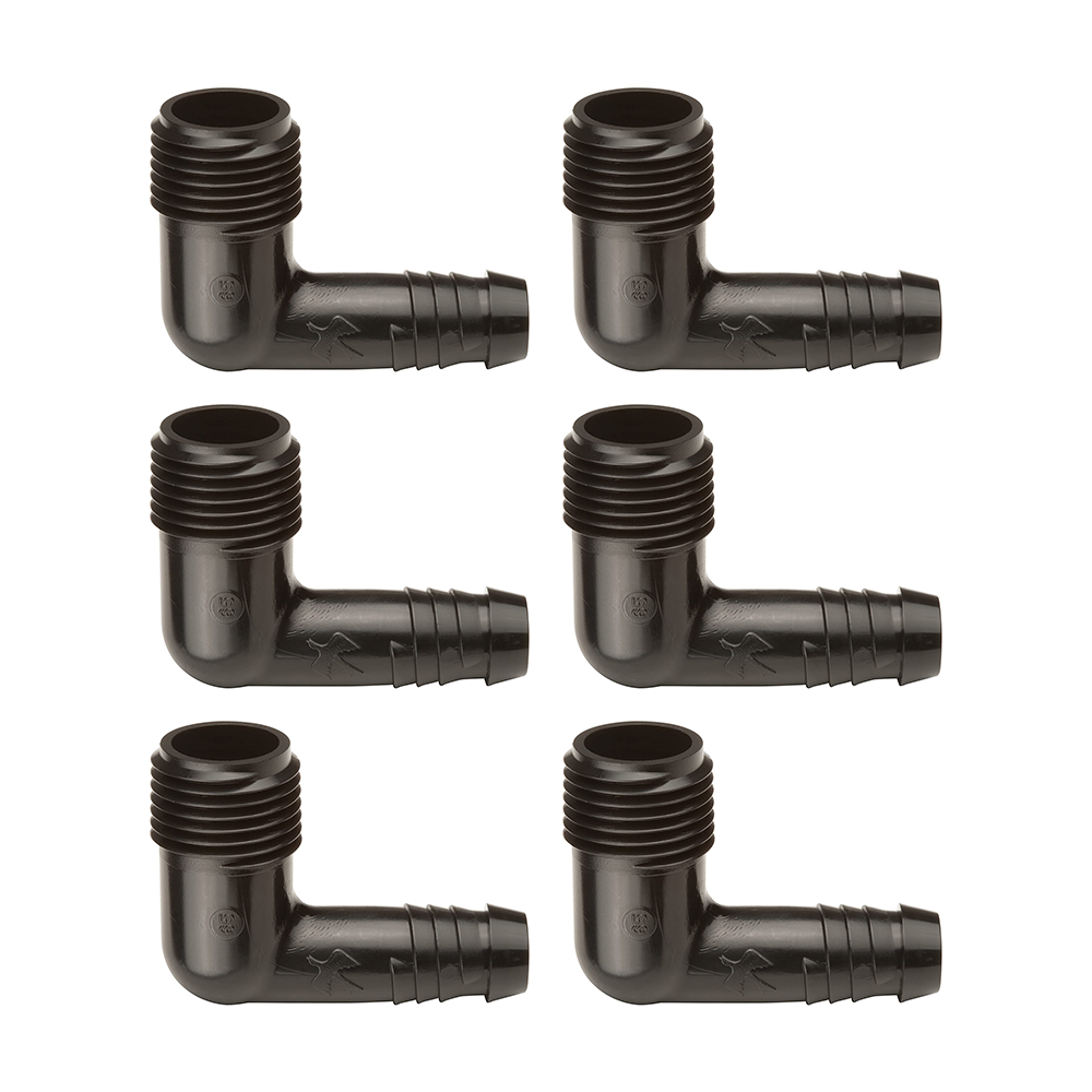 Codo Inserción ESPIGA X Rosca 1/2 NPT RAIN BIRD Paquete de 6