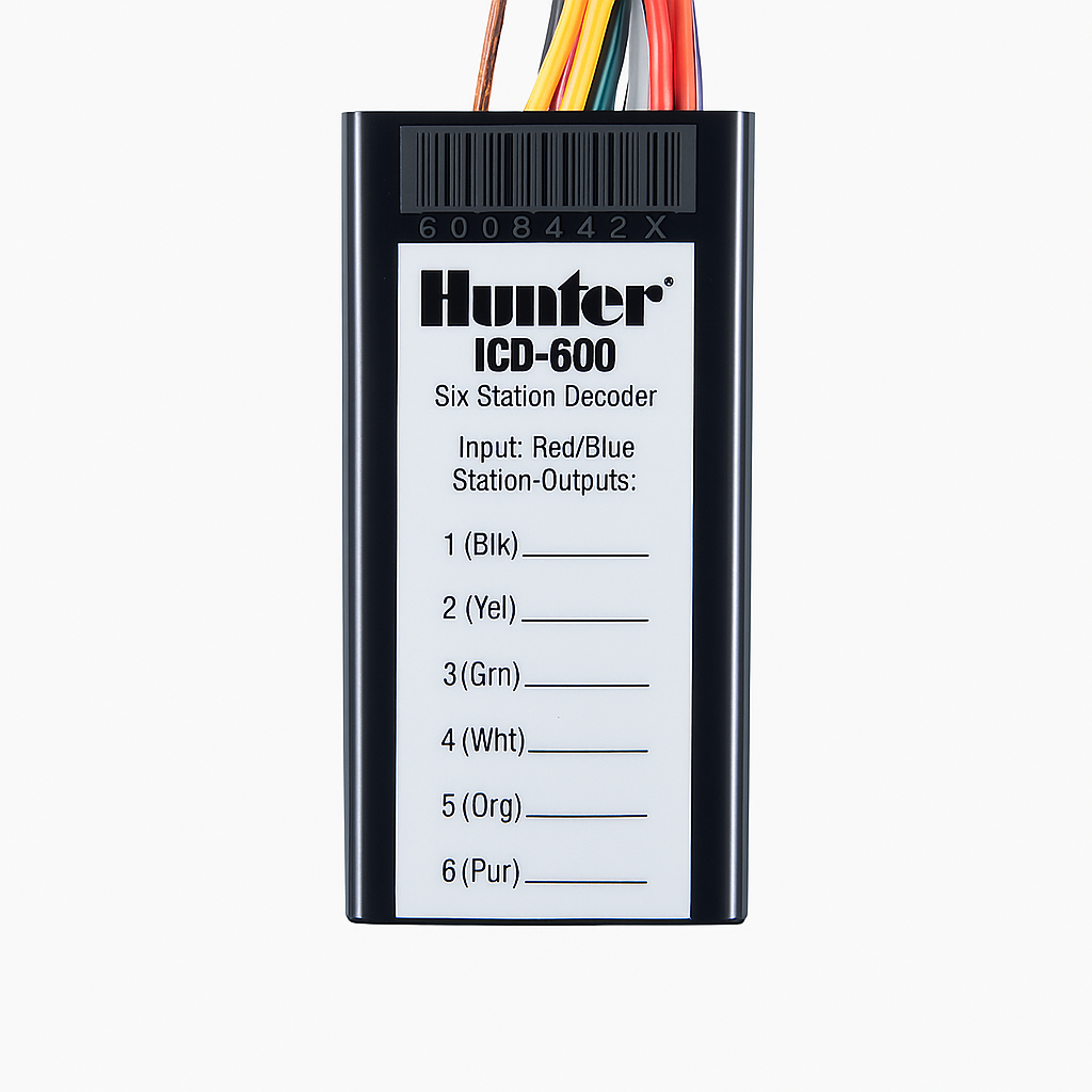 ICD600 Decodificador para 6 estación con eliminación de picos y cable a tierra