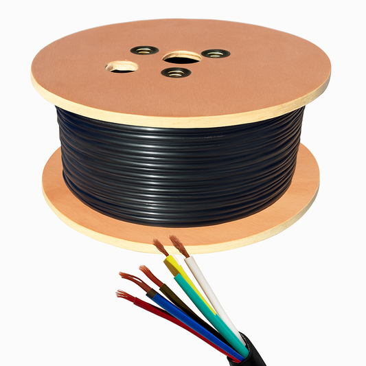Cable subterraneo multiple. 7 hilos 18 AWG rollo de 76.2 mts = 250 ft