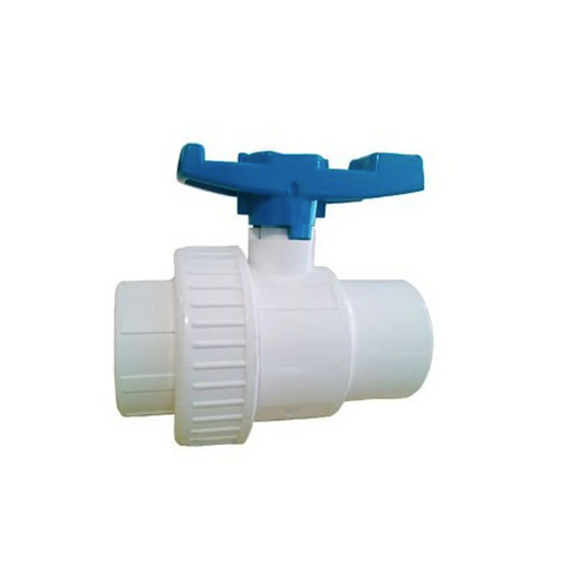 Válvula bola con tuerca union Cementar PVC C40 1 1/2''