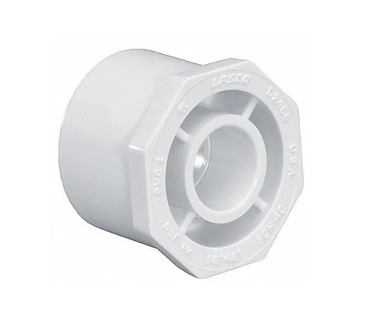 Reduccion Bushing ESPIGA x CEM 1 1/2 Pulg. x 1 1/4 Pulg. PVC C40